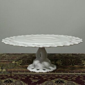 Westmoreland White Milk Glass Cake Stand